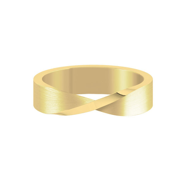 LUCCE ESSO™ Brushed 3mm 14K Yellow Gold