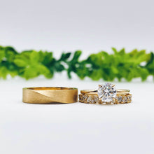 Load image into Gallery viewer, Wedding rings gold jewelry moissanite lab diamond manila philippines Lab Diamond Wedding Bands

