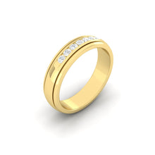 Load image into Gallery viewer, Lucce Michael Polished 4mm 0.21CTW Lab Diamond 14K Yellow Gold
