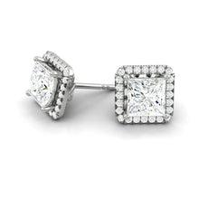 Load image into Gallery viewer, Montevalle Princess Earrings 2.04CTW Lab Diamond Platinum
