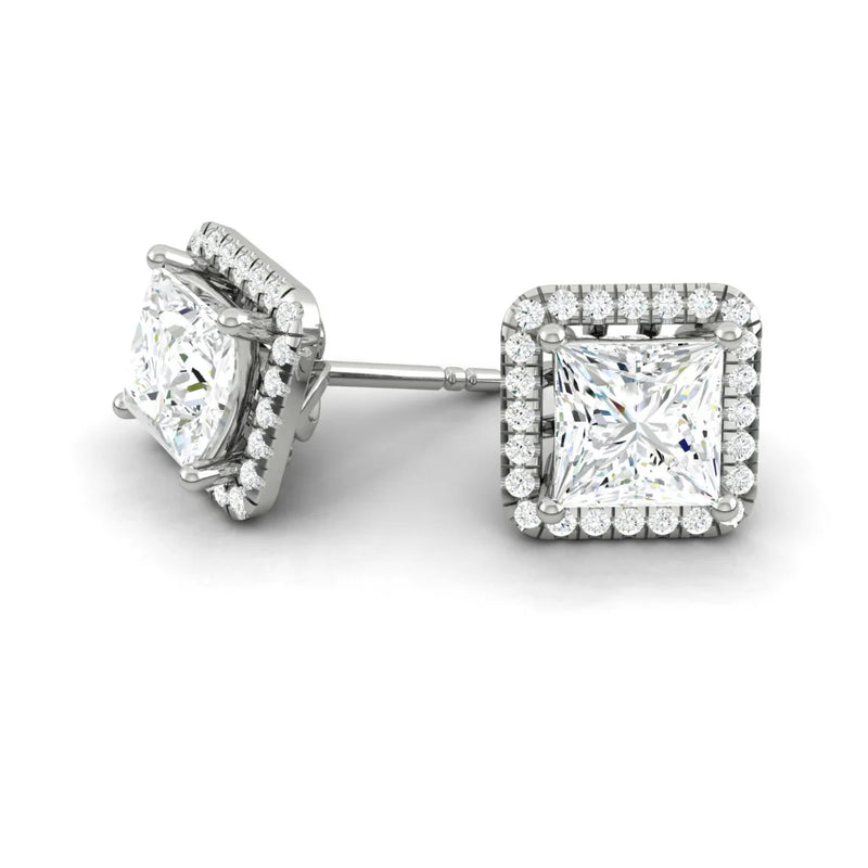 Montevalle Princess Earrings 2.04CTW Lab Diamond Platinum