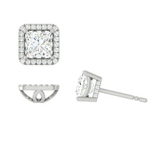 Load image into Gallery viewer, Montevalle Princess Earrings 2.04CTW Lab Diamond Platinum
