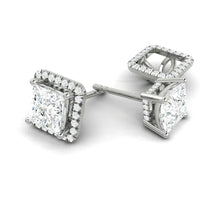 Load image into Gallery viewer, Montevalle Princess Earrings 2.04CTW Lab Diamond Platinum
