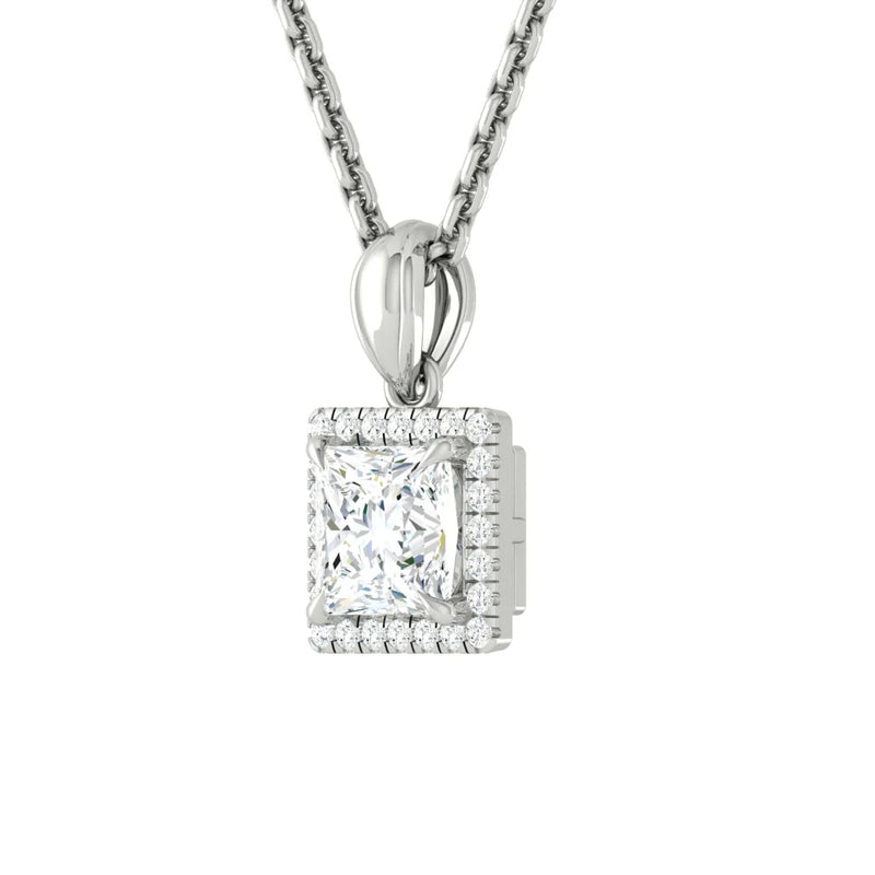 Montevalle Princess Necklace Lab Diamond 1.04ct D VS1 Ex IGI Platinum