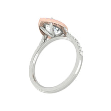 Load image into Gallery viewer, Montevalle Pavé Pear Rosé Lab Diamond 0.53ct D VVS2 Ex IGI 18K White Gold/18K Rose Gold
