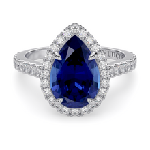 Load image into Gallery viewer, LUCCE MONTEVALLE™ Pear AURORA™ Blue Sapphire 1.00ct 14K White Gold
