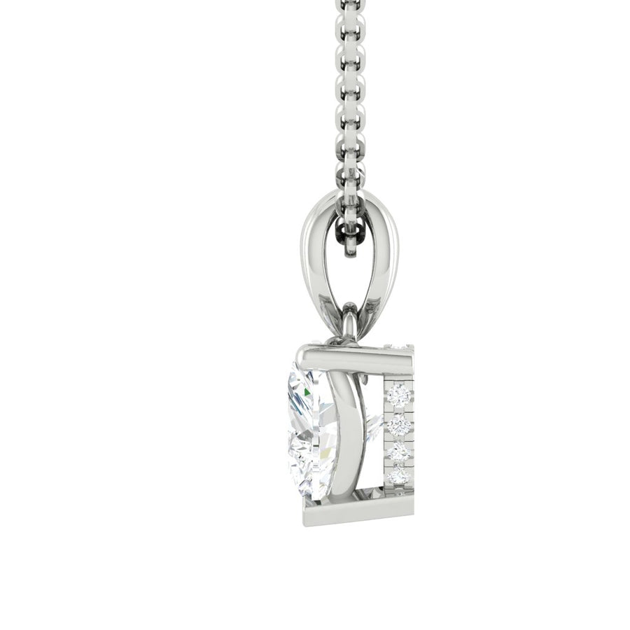 Load image into Gallery viewer, LUCCE KAELA™ Heart Necklace Lab Diamond 1.54ct D VS1 IGI 14K White Gold
