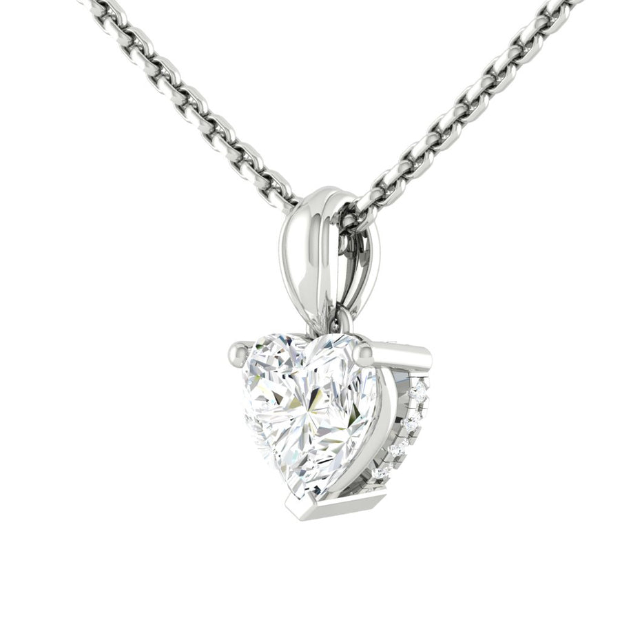 Load image into Gallery viewer, LUCCE KAELA™ Heart Necklace Lab Diamond 1.54ct D VS1 IGI 14K White Gold
