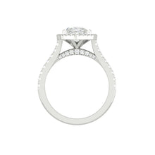 Load image into Gallery viewer, Montevalle Pavé Pear Lab Diamond 0.76ct D VS1 Ex IGI 14K White Gold
