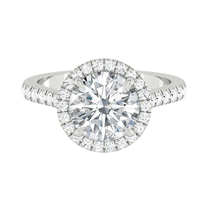 Montevalle Pavé Diamond Engagement Ring | Luminous Halo Style – Lucce