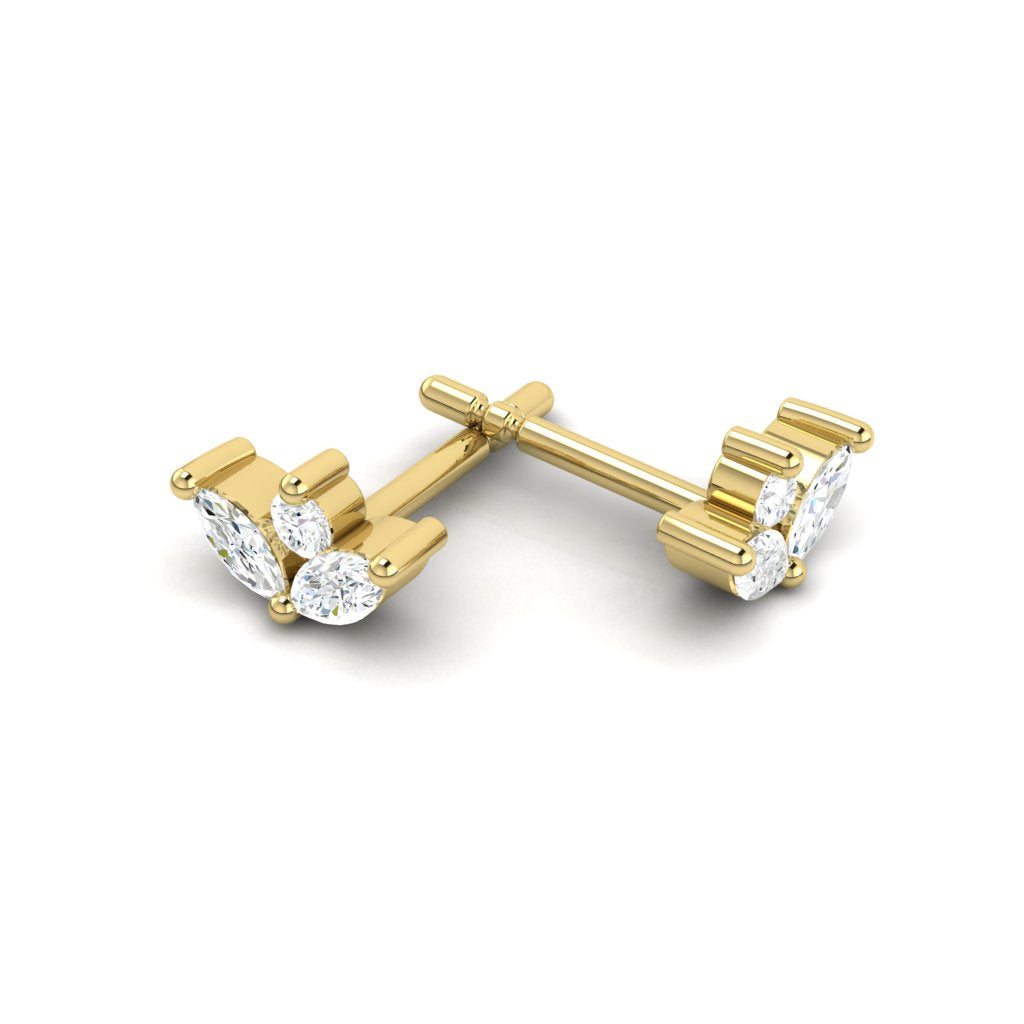 Lucce Paula Earrings 0.46 CTW Lab Diamond 18K Yellow Gold