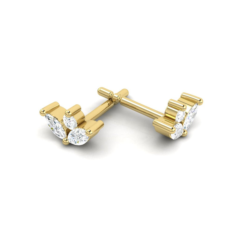 Lucce Paula Earrings 0.46 CTW Lab Diamond 18K Yellow Gold