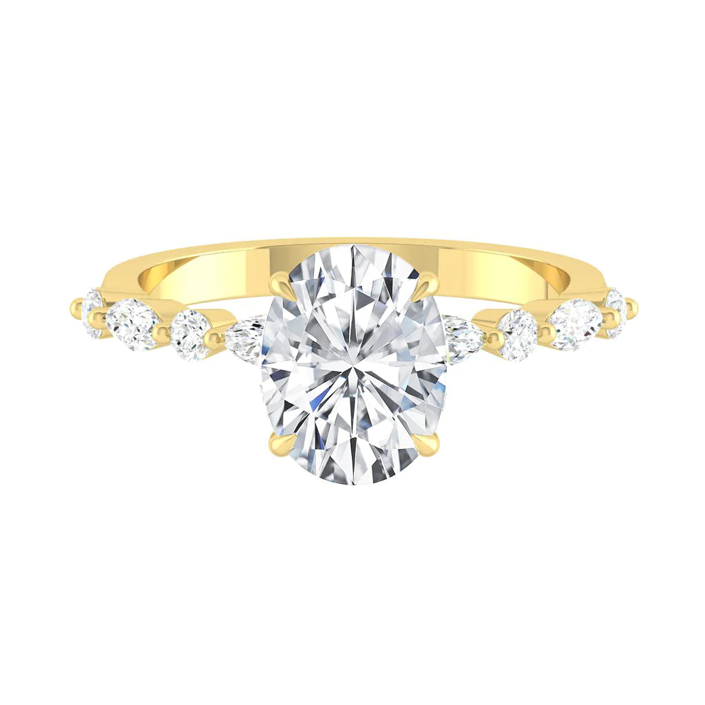 Paula Oval 1.11ct E VVS2 Ex IGI 18K Yellow Gold