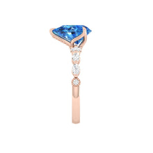 Load image into Gallery viewer, Paula Pear Ocean Blue Diamond
