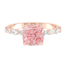 Load image into Gallery viewer, Paula Cushion Rosé Pink Diamond
