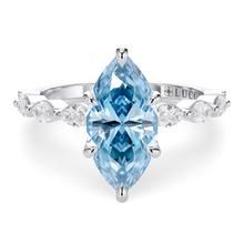 Load image into Gallery viewer, Lucce Paula Marquise Ocean Blue Diamond
