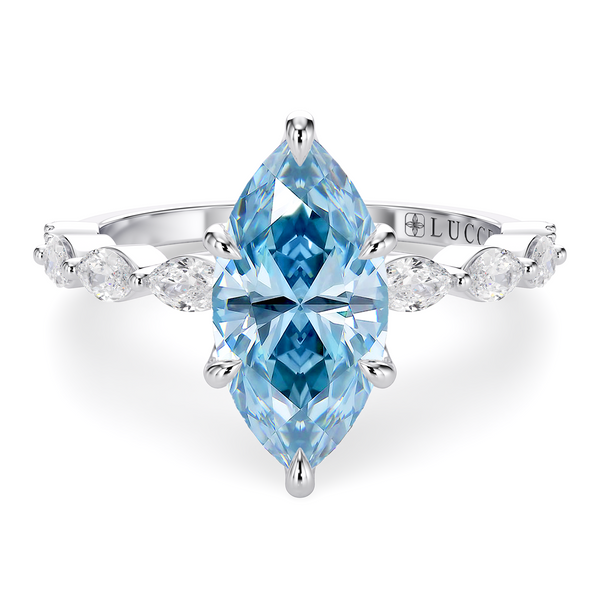 Lucce Paula Marquise Ocean Blue Diamond