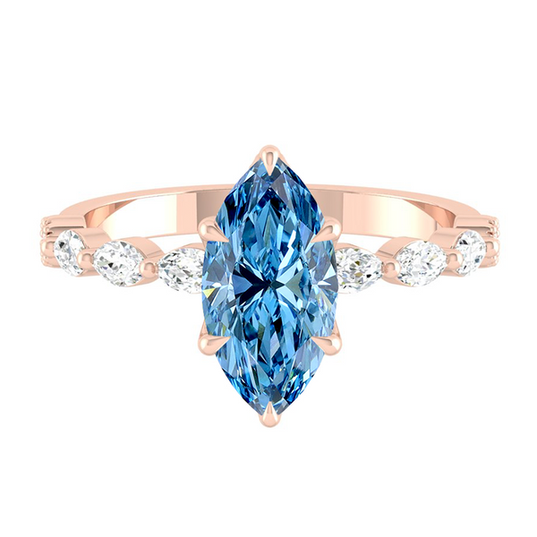 Lucce Paula Marquise Ocean Blue Diamond