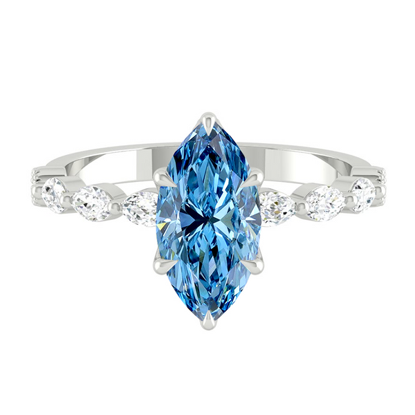 Lucce Paula Marquise Ocean Blue Diamond