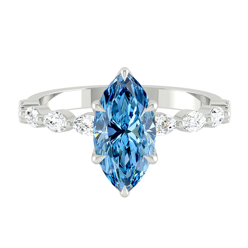 Paula Marquise Ocean Blue Diamond