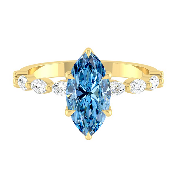 Lucce Paula Marquise Ocean Blue Diamond