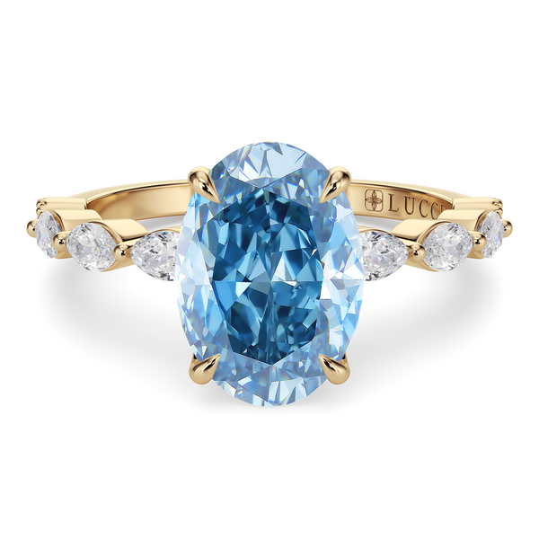 Lucce Paula Oval Ocean Blue Diamond