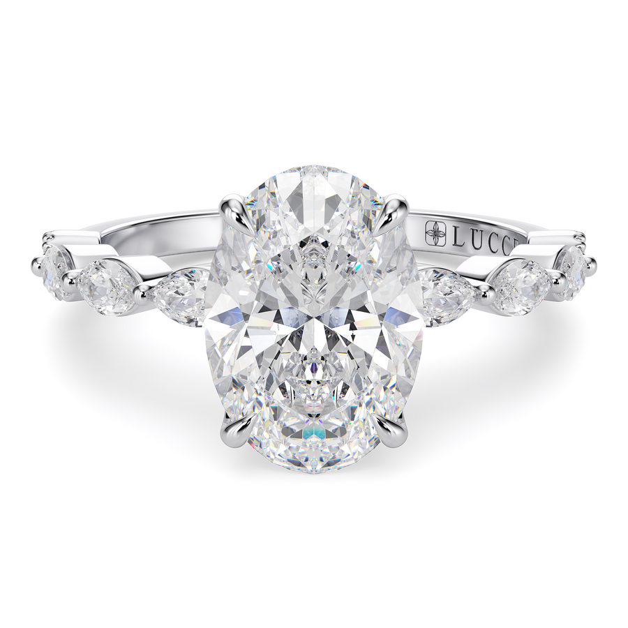 Load image into Gallery viewer, LUCCE MARCHESA™ Oval Lab Diamond 2.00ct E VVS2 IGI Platinum

