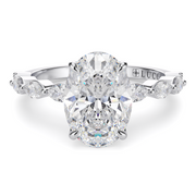 LUCCE MARCHESA™ Oval Natural Diamond 1.00ct I VS1 GIA Platinum