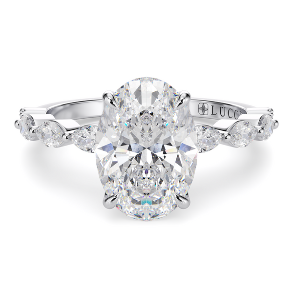 LUCCE MARCHESA™ Oval Natural Diamond 1.00ct I VS1 GIA Platinum