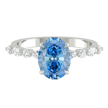 Load image into Gallery viewer, Paula Oval Ocean Blue Diamond
