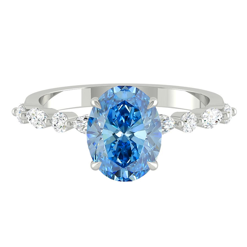 Paula Oval Ocean Blue Diamond