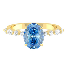 Load image into Gallery viewer, Paula Oval Ocean Blue Diamond
