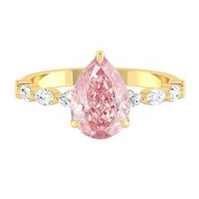 Load image into Gallery viewer, Paula Pear Rosé Pink Diamond
