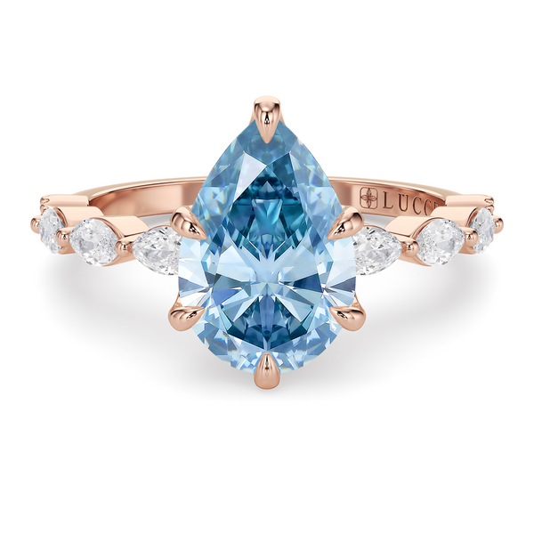 Lucce Paula Pear Ocean Blue Diamond