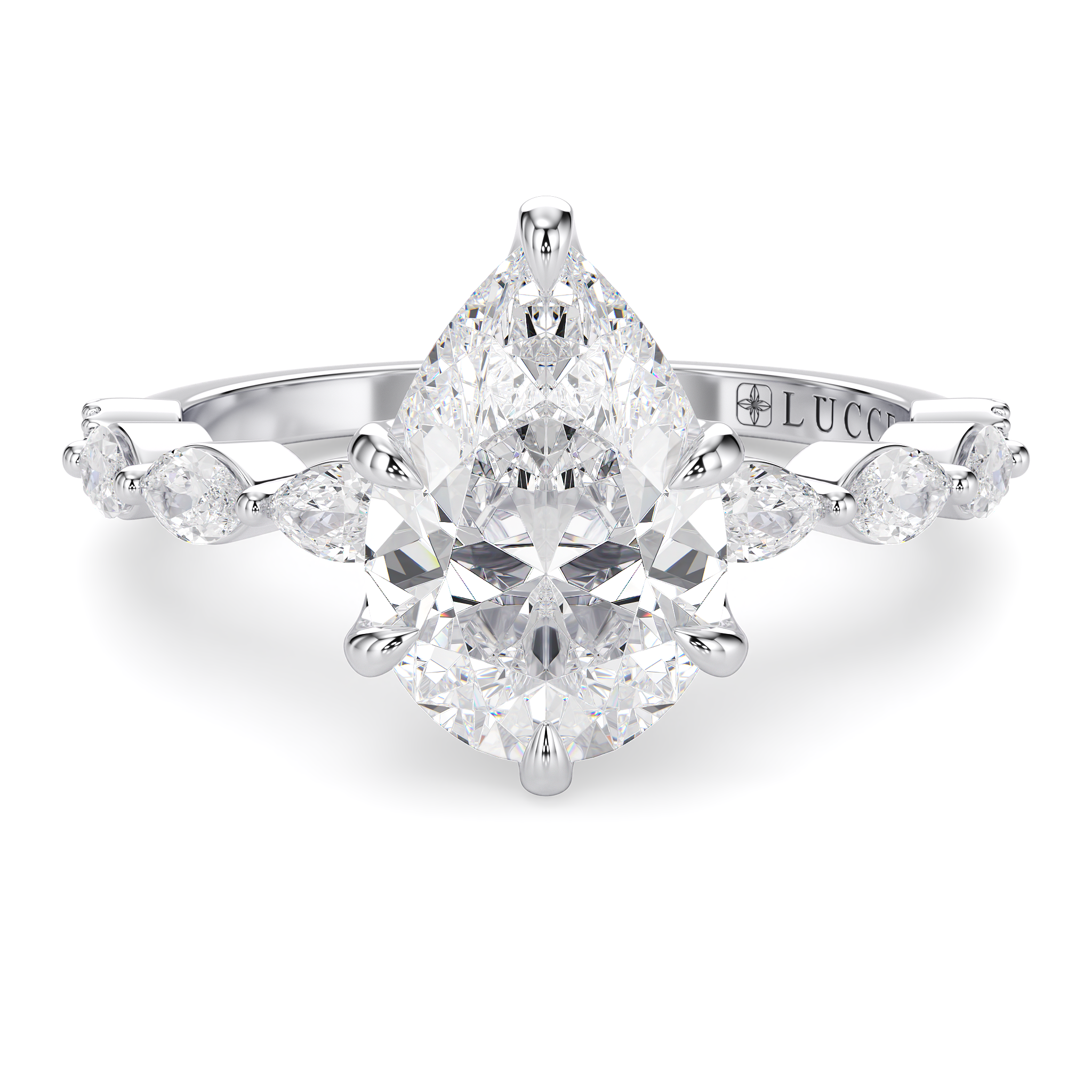 LUCCE MARCHESA™ Pear Diamond Engagement Ring