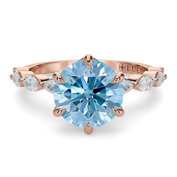 Lucce Paula Round Ocean Blue Diamond