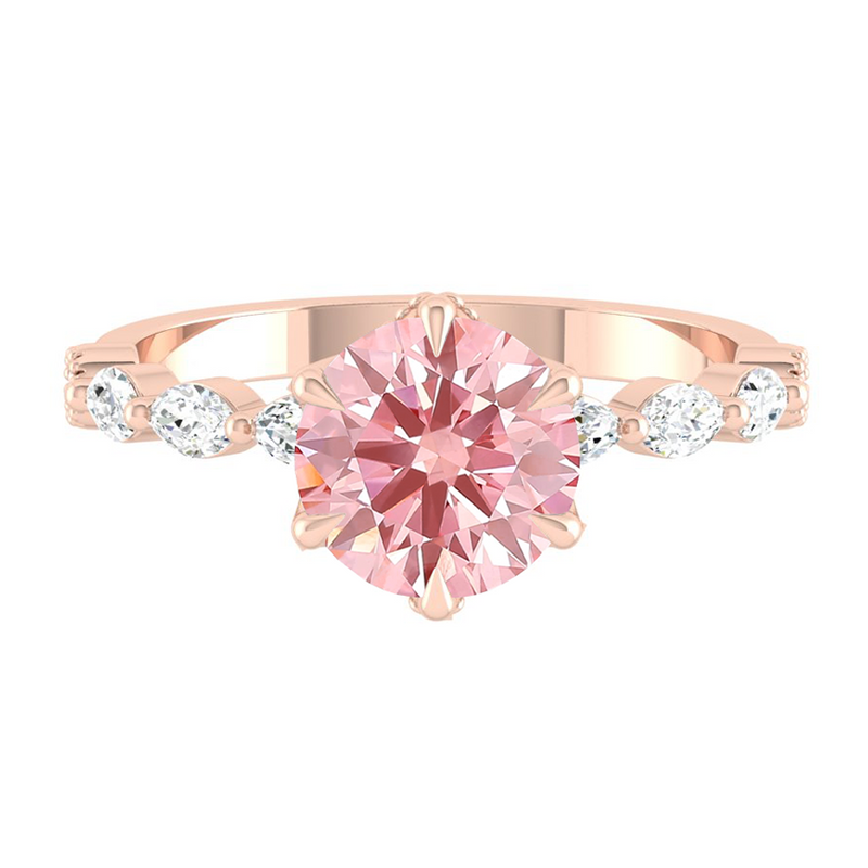 Paula Round Rosé Pink Diamond