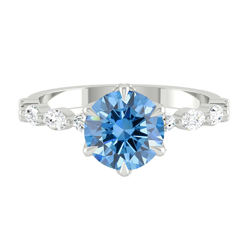 Paula Round Ocean Blue Diamond