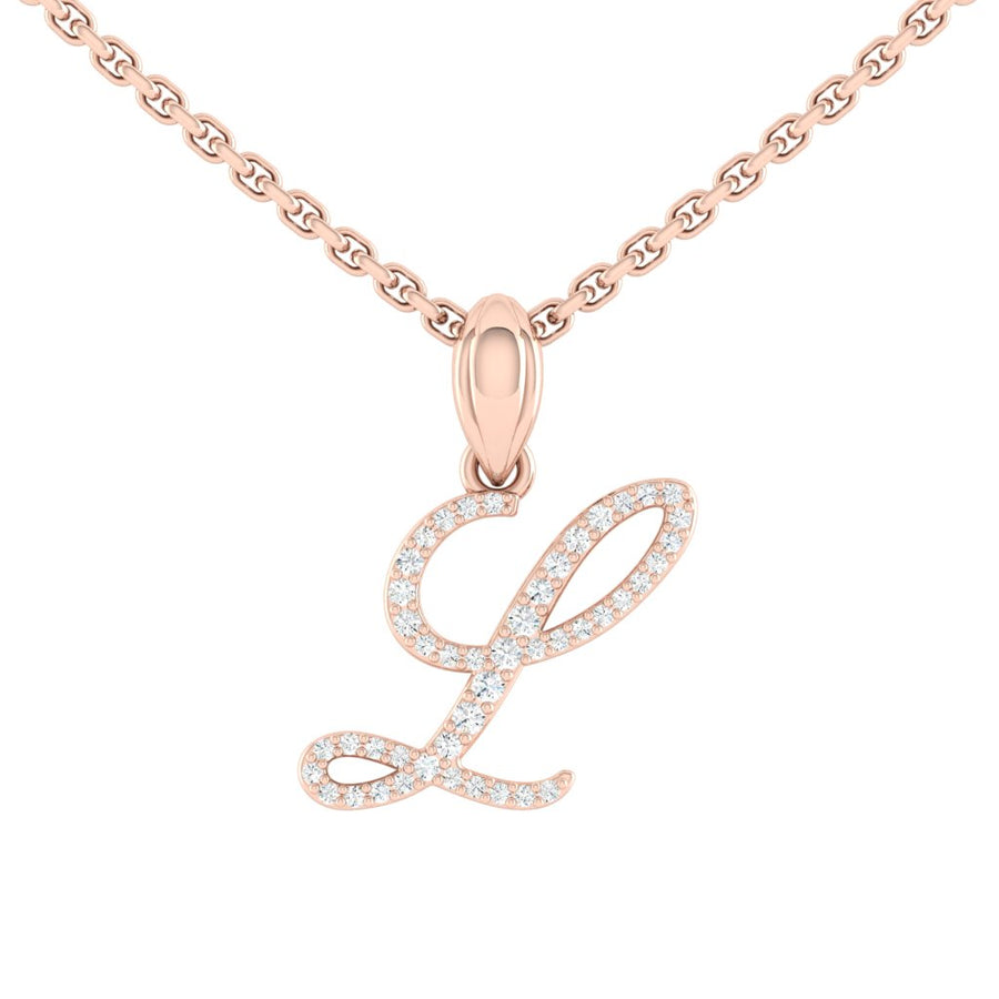 Load image into Gallery viewer, LUCCE Personalized Letter Necklace Diamond

