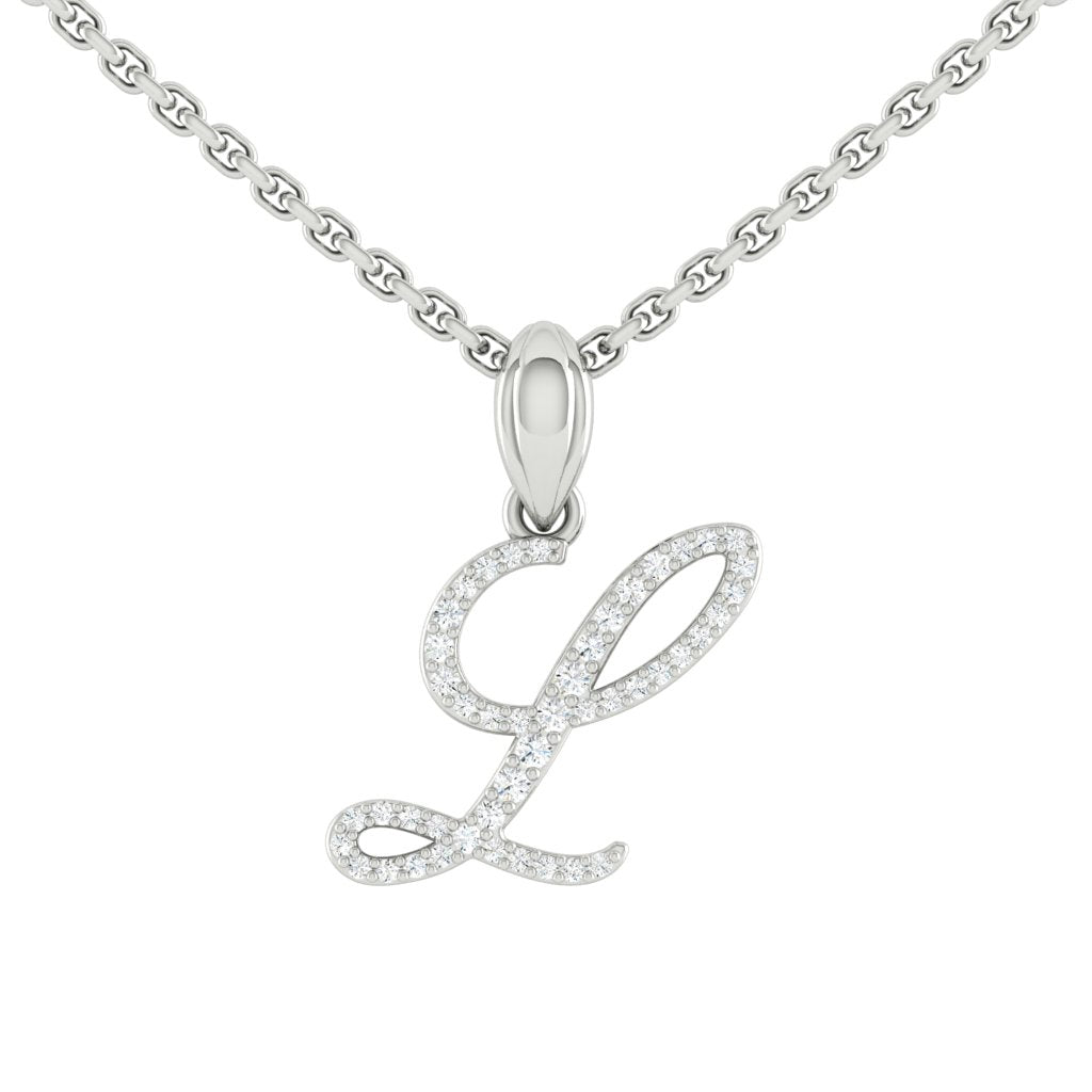 Load image into Gallery viewer, LUCCE Personalized Letter Necklace Diamond
