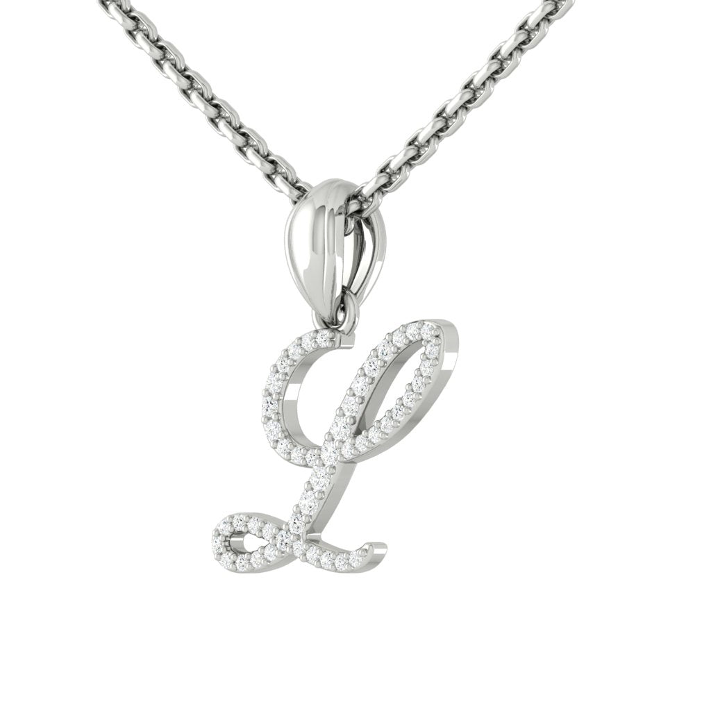 Load image into Gallery viewer, LUCCE Personalized Letter Necklace Diamond
