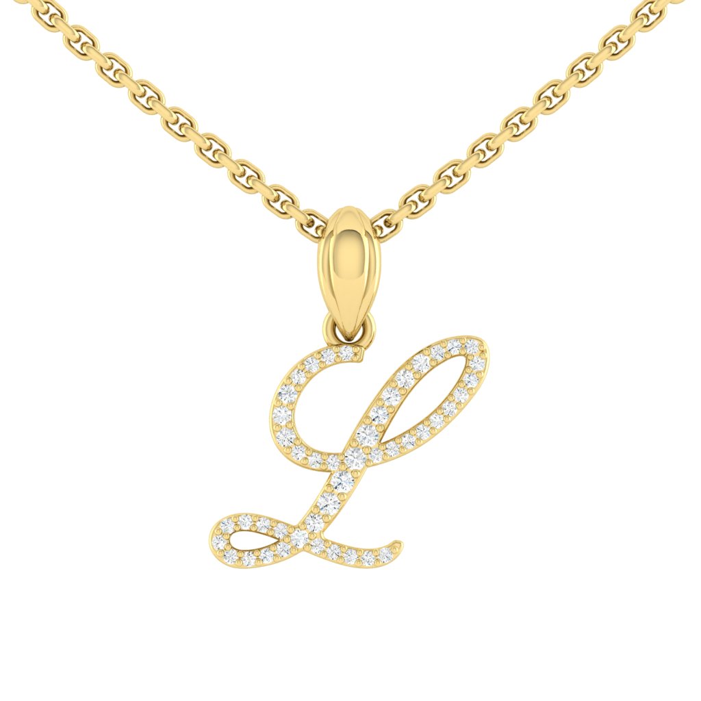 Load image into Gallery viewer, LUCCE Personalized Letter Necklace Diamond
