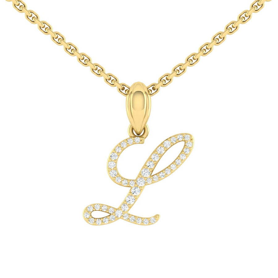 Load image into Gallery viewer, LUCCE Personalized Letter Necklace Diamond

