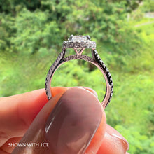 Load image into Gallery viewer, lab diamond engagement ring store halo cathedral jewelry wedding rings Manila philippines
