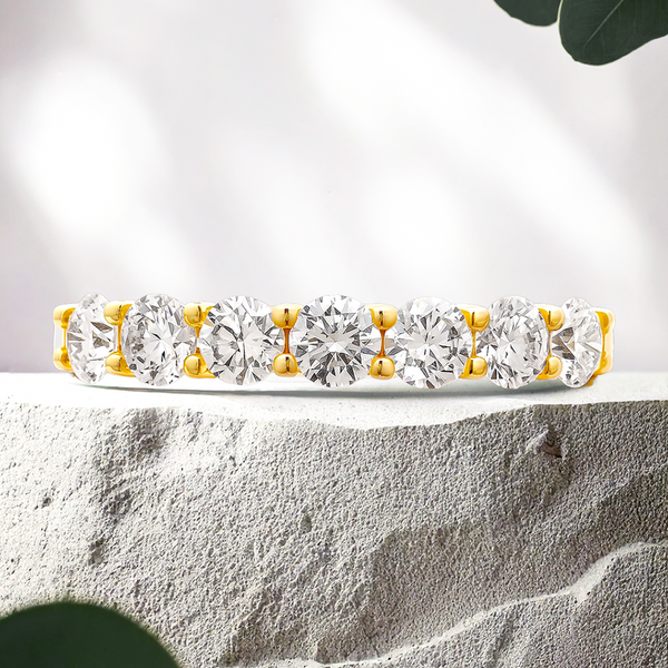 Lucce Rivera 7-Stone 0.77CTW Lab Diamond 18K Yellow Gold