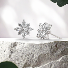 Load image into Gallery viewer, Lucce Stella Luxe Earrings 0.96 CTW Natural Diamond Platinum
