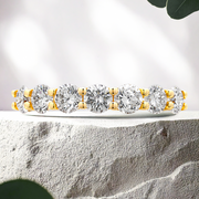 LUCCE RIVERA™ 7-Stone 1.19ctw Lab Diamond 18K Yellow Gold