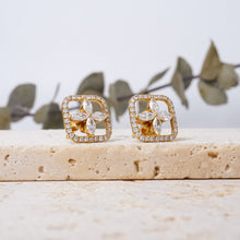 Load image into Gallery viewer, The Emblem Earrings Lab Diamond 18K Yellow Gold
