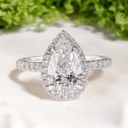LUCCE MONTEVALLE™ Pear Lab Diamond 1.51ct D VVS2 IGI 18K White Gold