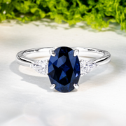 LUCCE SOPHIA™ Luxe Oval AURORA™ Blue Sapphire 1.50ct 14K White Gold